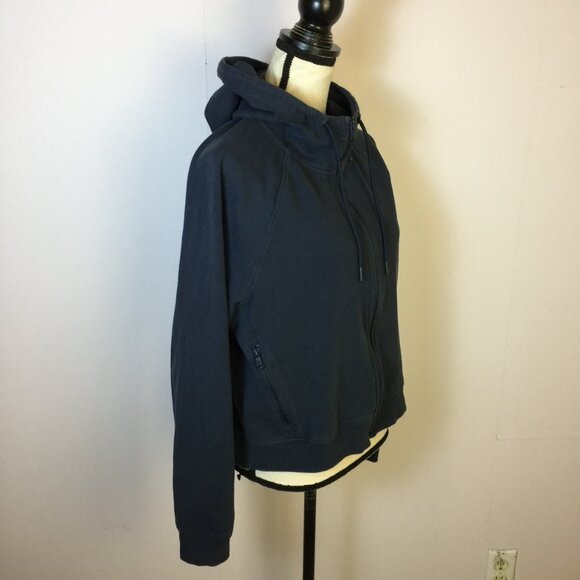Old Navy Hoodie Jacket Sweatshirt Sz M Womans Navy Blue Dynamic Fleece Full Zip - Picture 3 of 11